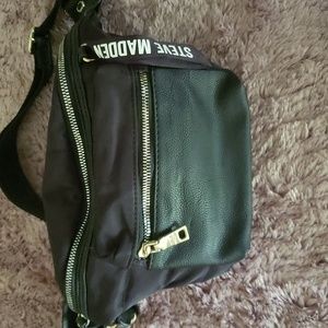 Steve Madden black crossbody or waistband bag.
